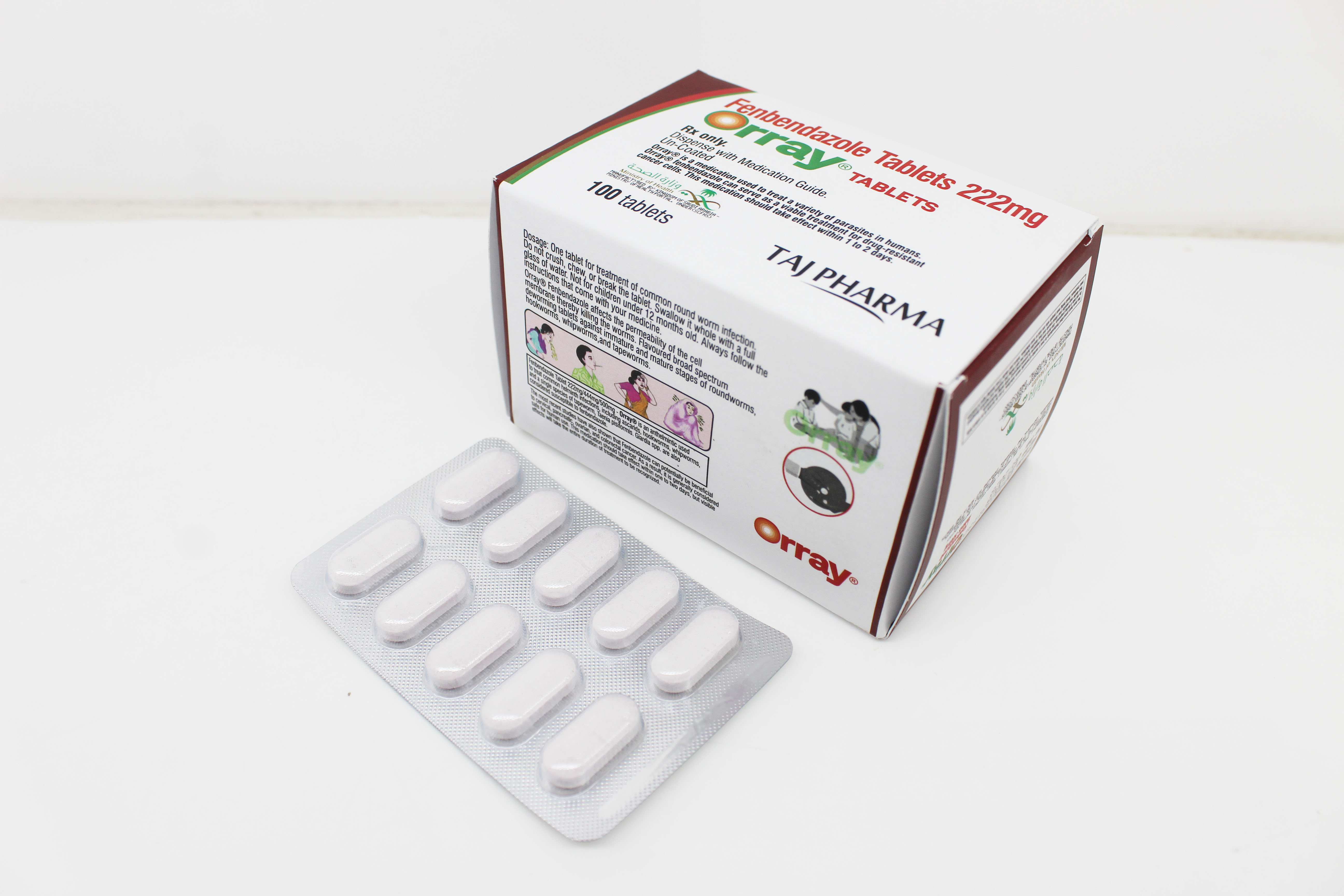 Fenbendazole Tablets 222mg - Fenbendazole Tablets 222mg Manufacturer In Mumbai manufactured by Taj Pharma India for global export